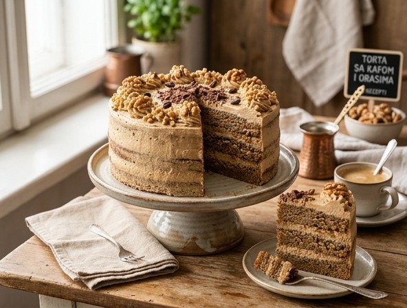 Torta sa kafom i orasima